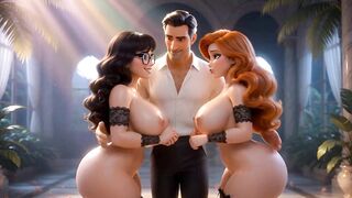 Clip three: Velma & Daphne's Crystal Villa Seduction Secret
