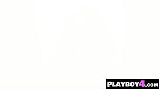 Small black mother I'd like to fuck pornstar Alexis Tae carnal masturbation after interview