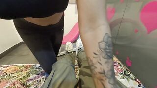 Concupiscent Latin babe Intensive Tattooed Latin babe POV Oral sex