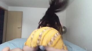 LARGE BUTT LALIN GIRL TWERKING IN YELLOW SUNDRESS - ALEXISWHITE