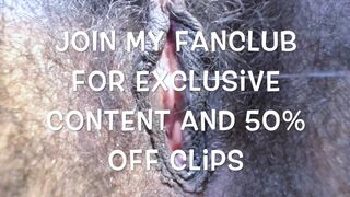 Hirsute Vagina cum and close up Pink Sex tool Promo