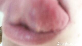 Tongue saliva mouth fetish