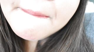 Tongue and Throat: "Cum all over my lips"