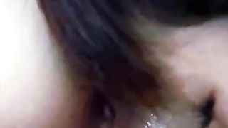 beauty japanese girl farting on friend's face