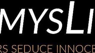 Stepmom catches her daughter fucking lesbo babe and joins