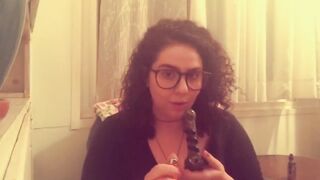 big beautiful woman Smokes a Bowl then Shoves 2 Toys in her Snatch