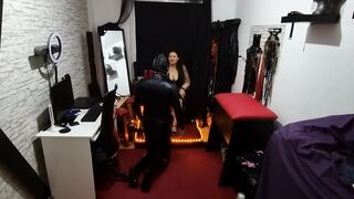 Void urine Drenched Resigned Licking Golden Shower From Older Goddess