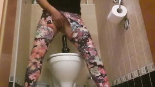 Screwing my recent ebony ally on the water closet