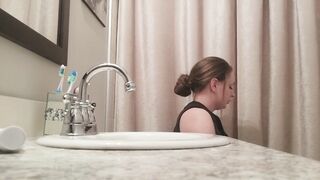 peeing and undressing PINK Teats
