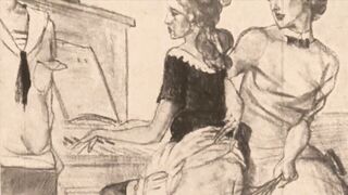 retro flogging drawings