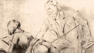 retro flogging drawings