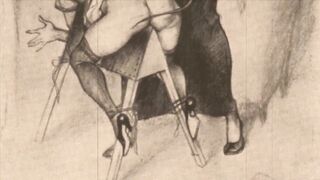 retro flogging drawings