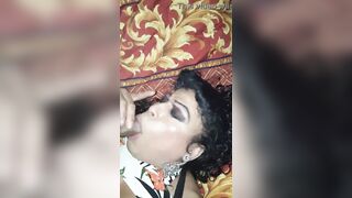 Rich t-girl oral sex