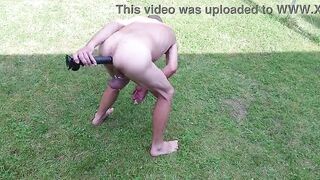 servenaked in peniscage outdoor got enema proove with small and large sextoy in booty willing for gaysex