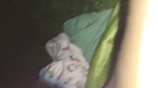 cheating camping hookup gets spit on ramrod in butt undressed outside tent