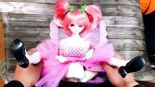 Mini doll pink hair