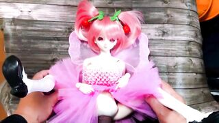 Mini doll pink hair