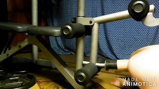 Workbench takes moist vagina backing up