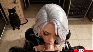 Felicia Hardy a ebony cat, let a cop screw her so hard this chab didn't even arrest her [AI]