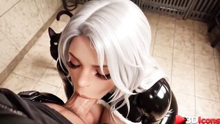 Felicia Hardy a ebony cat, let a cop screw her so hard this chab didn't even arrest her [AI]