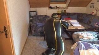 Cyborg Enormous Rubber Bodysuit Inflation