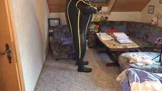 Cyborg Enormous Rubber Bodysuit Inflation