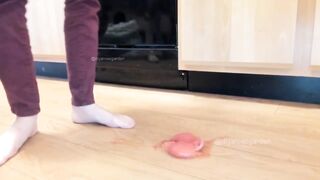 Dominatrix-bitch Diya: BareFoot Crushing Fruit