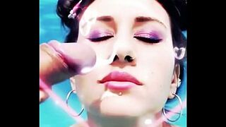 Compilation of cute beauties getting spunk fountain facials sometimes underwater ai