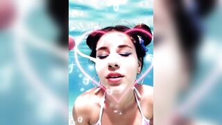 Compilation of cute beauties getting spunk fountain facials sometimes underwater ai