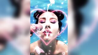 Compilation of cute beauties getting spunk fountain facials sometimes underwater ai
