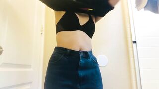 Putting lotion on my little curvy body