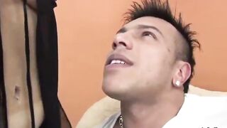 Gangbang with nice-looking Latinas