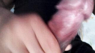 Groaning and obscene talk during the time that masturbating, edging and stroking large jock
