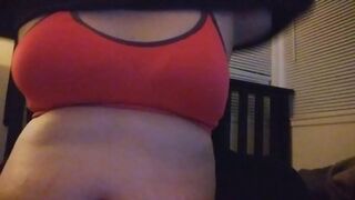 Feeder feedee porn Overweight hotty undresses and eats