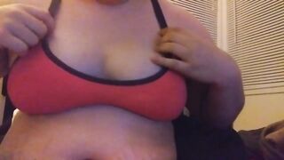 Feeder feedee porn Overweight hotty undresses and eats
