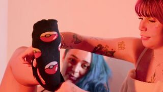 2 Cuties Rubbing and Licking Their Feet Intensely