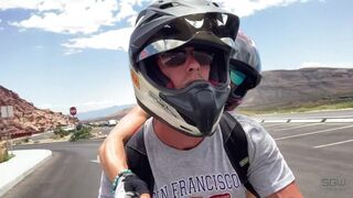 Las Vegas motorcycle ride leads to some hawt joy!