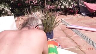 Encounter Sexy Aged mother I'd like to fuck Maggie Moon at the Hotel Pool