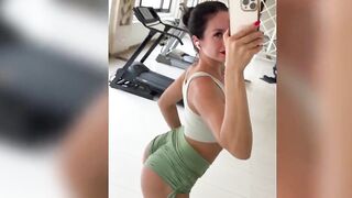 Fit Ass in Small Shorts in a Gym