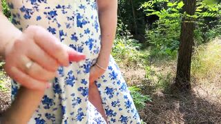 TUGJOB in PUBLIC - Stranger Woman Caught me Masturbating and Makes Me Cum!