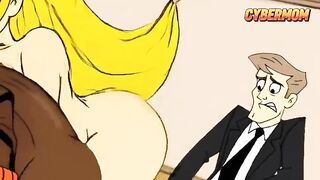 Ebony Plumber Bangs Married Housewife Whilst Cuckold Spouse Cooks BBQ. Toon RimJob