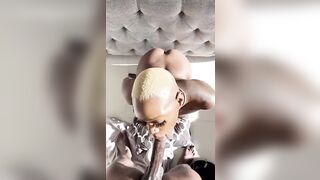 Black Floozy Mani Muse Sucking Ramrod All Over Miami Hotel Room Early Morning