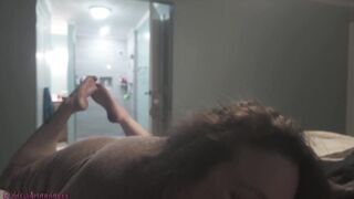 big beautiful woman Sucking & Gagging on a Plump Cock