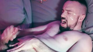 Straight roommate filmed me urinate cum on my face