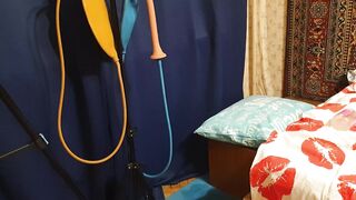 Sasha Earth does enema homemade amateur