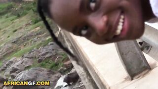 I wrecked this BRATTY BLACK cunt in the park POV... my WHITE DICK stretched her wide