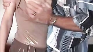Large tit golden-haired amateur mother I'd like to fuck creampied in homemade screw clip