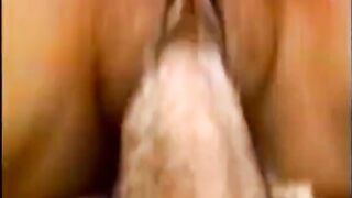 Nasty hottie widens her legs apart to entice this gracious chap