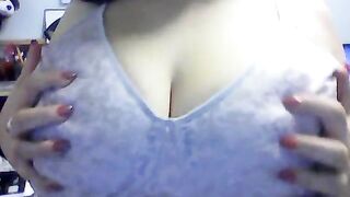 Large Melons, Tiny Brassiere (SHORT) 10 views and I take the brassiere off!!!!