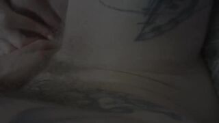 Smeared cum on twat after sex